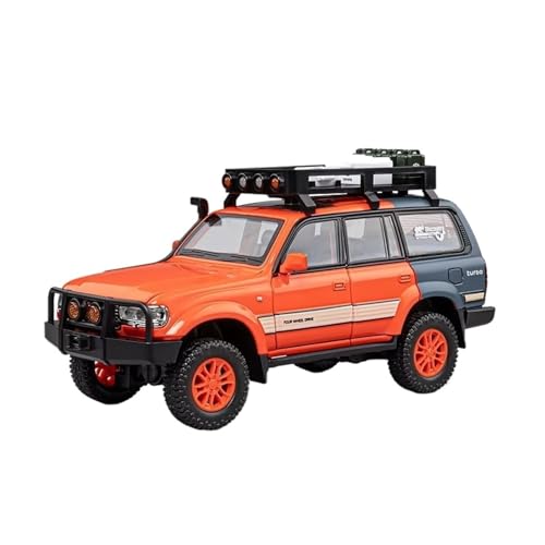 Newcosss(�Ȃ���) 1:24 LC80 SUV �����_�C�L���X�g���f���I�t���[�h�Ԃ̂������Ⴢ�f�����W�f�B�X�v���C�����ߋ�v���[���g(Orange,With box)