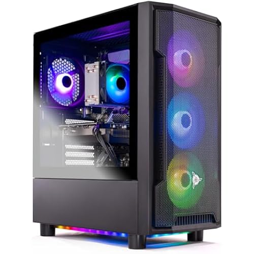 Skytech Gaming Shadow Gaming PC, AMD Ryzen 5 7600 3.8GHz, NVIDIA RTX 4060 8GB, 500GB NVMe SSD, 16GB DDR5 RAM 6000, 650W Gold PSU, Wi-Fi, Win 11, Desktop