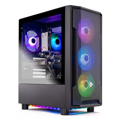 Skytech Gaming Shadow Gaming PC, AMD Ryzen 7 7700 3.8GHz, NVIDIA RTX 5060, 1TB NVMe SSD, 16GB DDR5 RAM 5200, 650W Gold PSU, WI-FI 5, Windows 11, Desktop