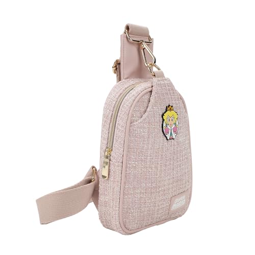 Super Mario Brothers Princess Peach Sling Bag With Adjustable Strap3