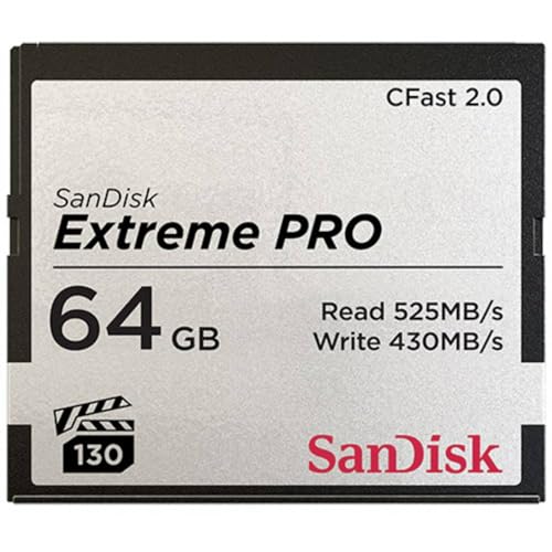 SanDisk Extreme PRO CFast 2.0 Memory Card, 64 GB
