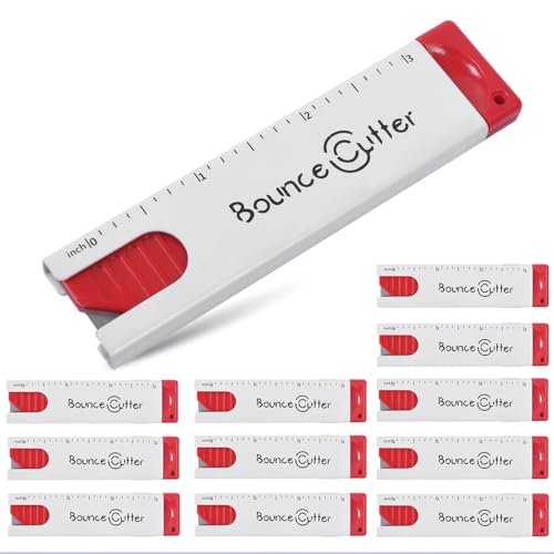 UCEC 12 Stück mini universal Sicherheits-Messer Cuttermesser mit automatischem Klingen-Rückzug, im Taschenformat, Büro, Zuhause, Kunsthandwerk, für Projekte und Schneiden