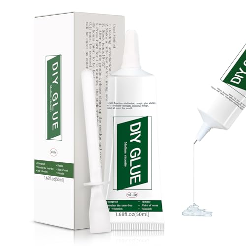 Miioto Bastelkleber Transparent, Modellbaukleber, Serviettentechnik Kleber, Schnelltrocknend und Wasserfest, Geeignet für Modelle, Bastelarbeiten, Papier- und Kleinteile etc - 50ml