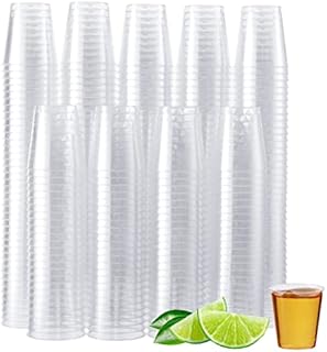 Matana - 300 Crystal Clear Multi-use Plastic Shot Glasses Mini Tasting Cups for Party - 30ml