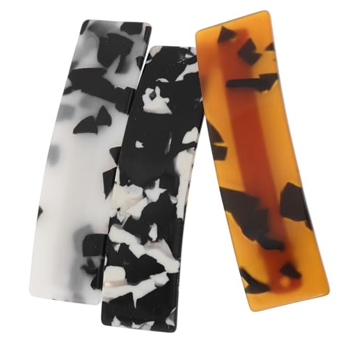 Beaupretty 3 Pinzas Para El Pelo De Acetato Con Resorte Accesorios Para Niñas Pinzas Para Cabello Grueso Horquillas Decorativas Pasadores Accesorios Para El Cabello De Mujer Acetato De