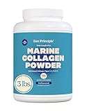 Zen Principle Marine Collagen Peptides Powder 3lb. Wild-Caught Fish, Non-GMO. Supports Healthy Skin, Hair, Joints, and Bones. Hydrolyzed Type 1 & 3 Protein. Amino Acids, Unflavored, Easy to Mix.