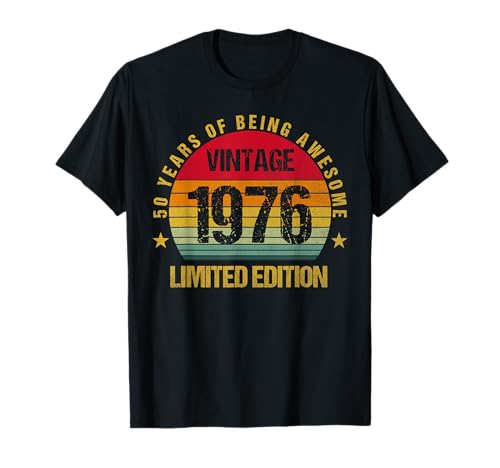 50 Years Old Fifty 1976, Vintage-Party zum 50. Geburtstag, Altern T-Shirt