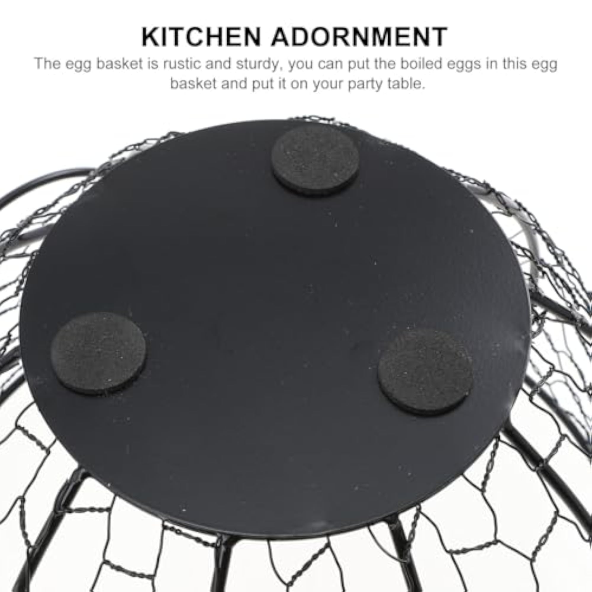 Iron Wire Egg Basket for Kitchen Storage, Food Organizer