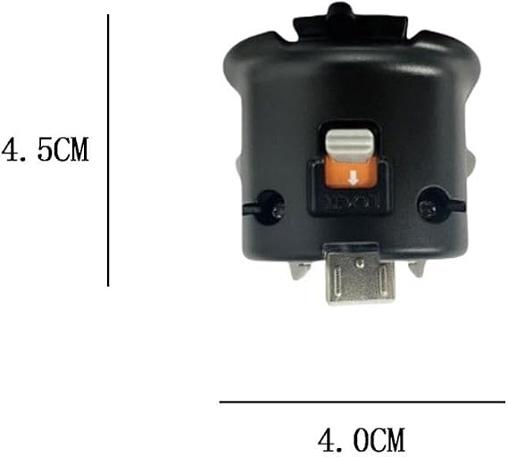 2pcs Motion Plus Adapter Accelerator Grip External Sensor for Wii Remote Black