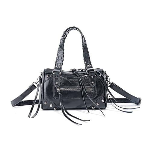 Sac à bandoulière clouté finitions soignées cuir PU punk chic