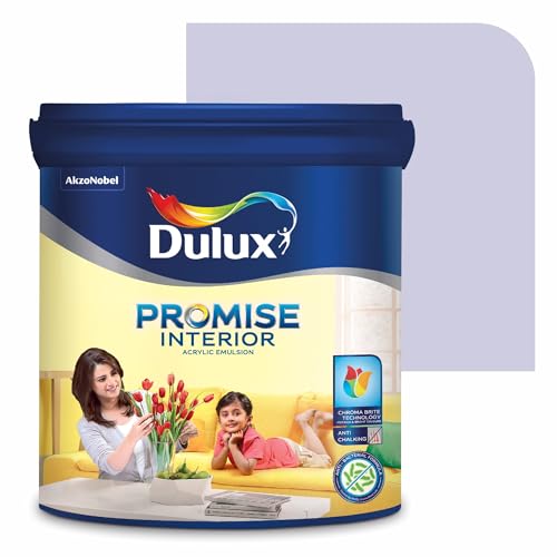 Image of Dulux Promise Interior Emulsion Paint (4L, Purple Foxglove) | Wall paint with Chroma Brite Technology for brighter longer-lasting colors | Rich finish | Anti-chalk | Water-based | 3-year warranty