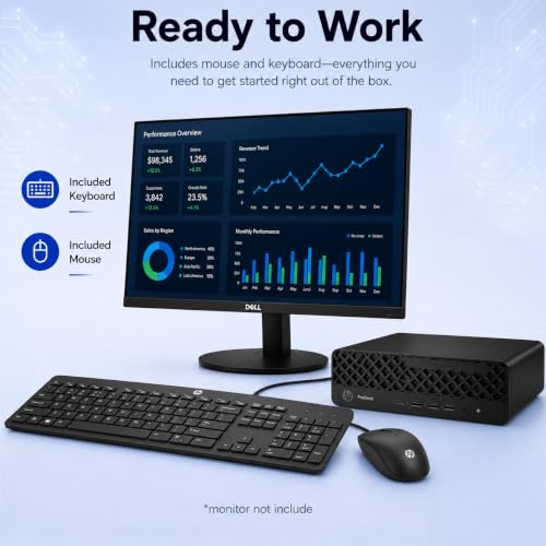Image of HP ProDesk 4 SFF G1i Business Desktop AI PC, Intel Core Ultra 5 235 vPro (> Ultra 7 265U), IST Computer Customized 16GB /32GB /64GB DDR5 RAM, 512GB /1TB /2TB SSD, Ethernet, DisplayPort, Wi-Fi, Win 11 Pro
