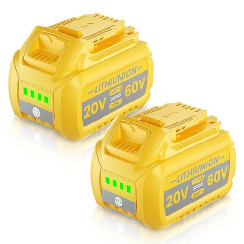 2Pack 9.0Ah Replacement for Dewalt 20V 60V Flexvolt Battery Compatible with Dewalt DCB609 DCB606 DCB612 DCB200 DCB201 DCB203 DCB204 DCB206 DCB207 DCB209 Series Battery