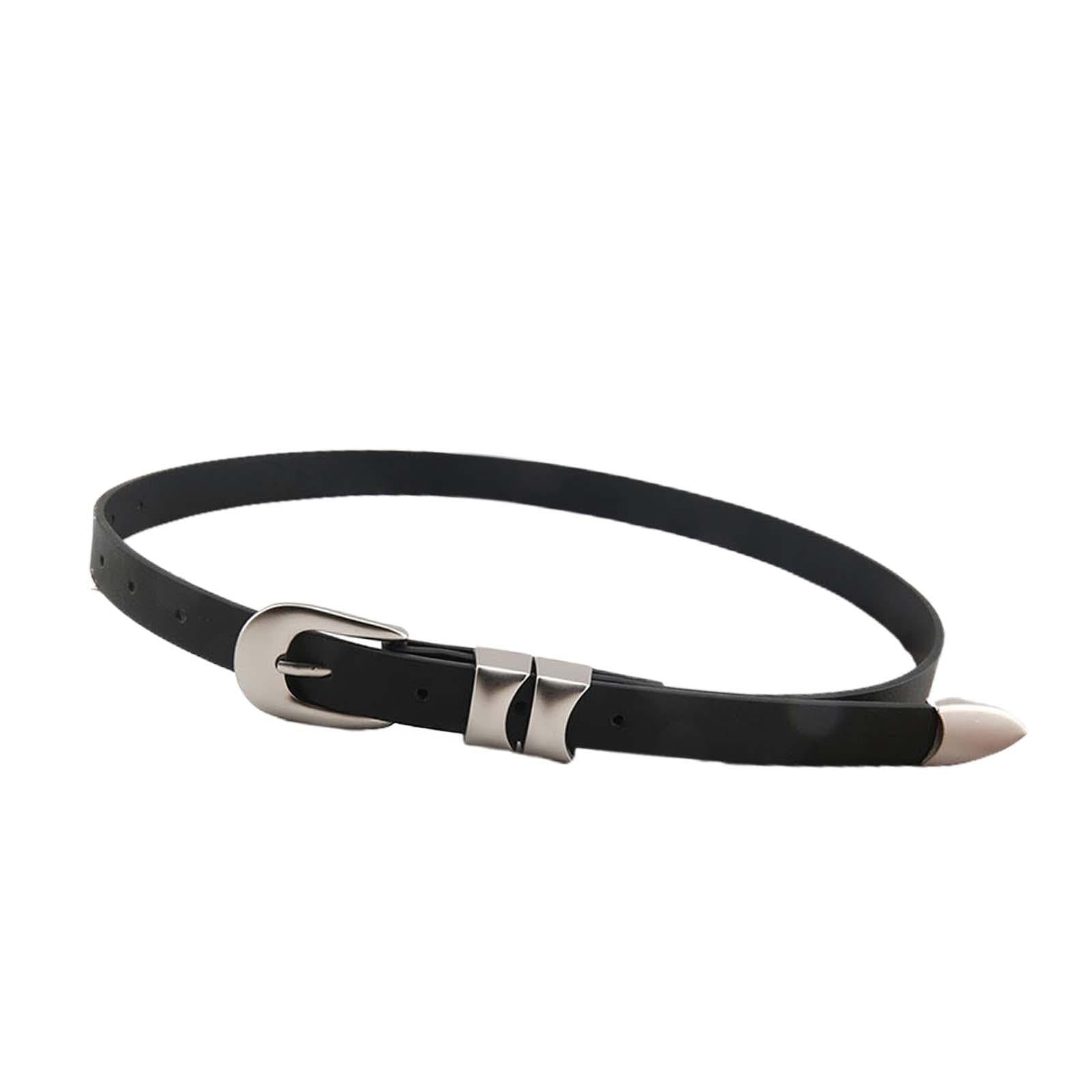 SNAPPSY PU Leather Black Waist Belt 1.8cm - Image 1