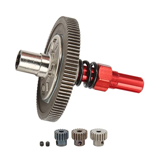 Estink Slipper Gear Set, 91T Slipper Gear Set RC Car Differential Upgrade Parts Metal Gear Assembly Replacement Fit for Arrma Senton 1/10 for Granite for Big Rock for RC Cars (Red)
