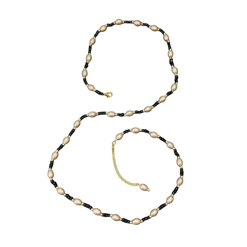 Classic Black & Rose Gold Beads Waist Chain for Women | Handmade Adjustable Body Chain | Fashion Beachwear Accessory-image-48