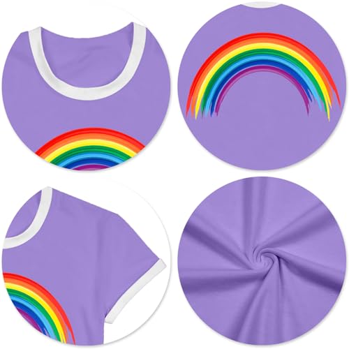 Image of Ithalt Kids Pride Shirts for Girls Boys LGBTQ Tshirt Rainbow Graphic Tee Shirt Litter Girls LGBT Gay Pride Tops 5-14y