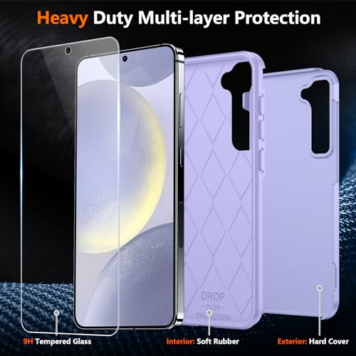 Coque antichoc Samsung Galaxy S24 violette de qualité militaire SPIDERCASE - 3