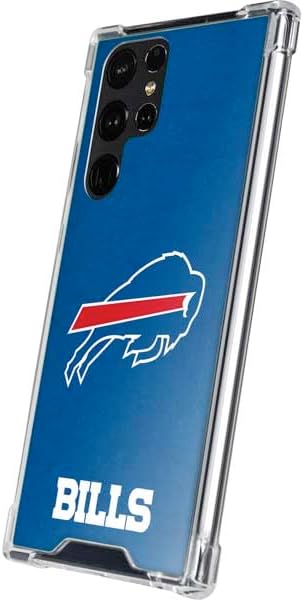 Skinit Clear Phone Case Compatible with Galaxy S23 Ultra - Officially Licensed NFL Buffalo Bills Distressed Design