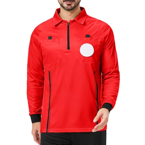 CUTIEHON Soccer Referee Jersey, Long Sleeve Official Pro