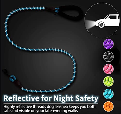 COOYOO 2 Pack Dog Leash 2/5/6 FT Heavy Duty - Comfortable Padded Handle - Reflective Dog Leash for Medium Large Dogs… - Image 5