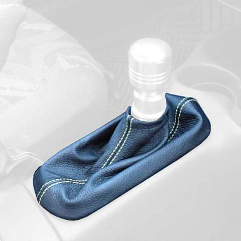 RedlineGoods Shift Boot Compatible with Pontiac Sunfire 2003-05. Tailor Made - not Universal. Genuine top-Grade Italian Black Suede (Alcantara) with Silver Thread