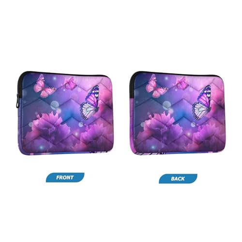 Funda para Laptop 13-14 Pulgadas con Diseño de Flores y Mariposas miniatura 2