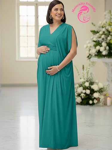 Image of KOH KOH Womens Long V-Neck Grecian Goddess Wedding Guest Maxi Dress Gown