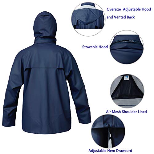 RainRider Rain Suits for Men Waterproof Rain Jacket Coat Pants Heavy Duty Women Fishing Rain Gear Workwear3