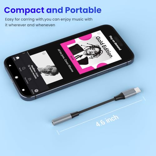 Image of Verilux 2 Pack Type C to 3.5 mm Audio Jack Connector, 3.5 mm Jack to Type C Aux Audio Dongle Cable for iPhone 17 Pro Max /17 Pro, 16 /15 Series, Galaxy S23 /S22 /S21, Pixel, iPad Pro, MacBook