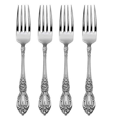 Oneida Wordsworth Set of 4 Dinner Forks, Silver