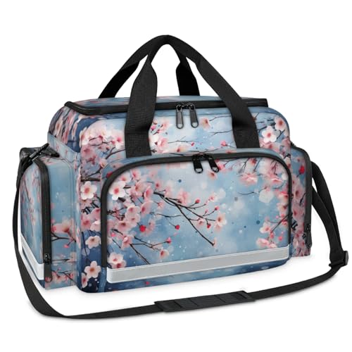 GzLeyigou First Aid Bags Empty, Bright Cherry Emergency Bag First Aid Kit Multiple Compartment Kit Carrier On Call Trauma Bag For Paramedics Emergency Medical Supplies Kit