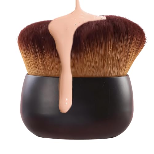 Brocha autobronceadora, aplicador de bronceado de cerdas densas extra grandes, de cabeza ancha, para maquillaje corporal, base, bronceador, para cuello, brazos, piernas, contorno
