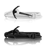 Set de pulseras de ancla Vikings: nuestras pulseras de ancla combinan un diseño elegante con un diseño deportivo y una calidad de material duradera. El juego se compone de dos pulseras enrollables: Pulsera de ancla de Vikings enrollables de nailon.