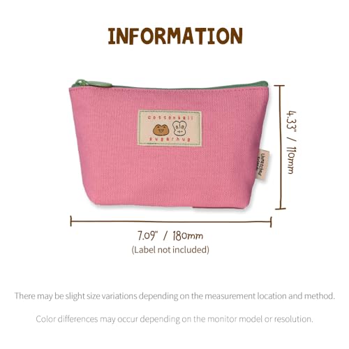 Image of Monolike Unmatched Friends daily Pouch, Pink - Pencil Pouch, Portable Pencil Bag, Pencil Case, Office Pouch case