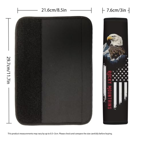 Image of AFPANQZ Eagle 250 Years Car Seat Belt Pads Covers Harness Shoulder Straps Pad Cushion Safety Seatbelt Pillow Cover for Adults Comfortable Driving Adjustable Universal Fit