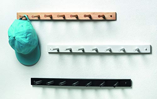 Spectrum Diversified Wood Hook Rack, 7 Peg, Black #TOP6