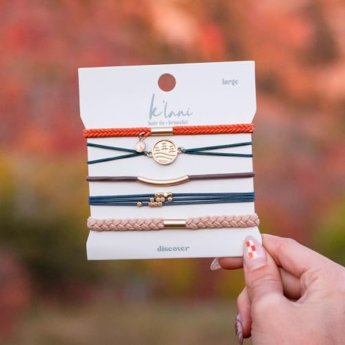 K'lani Hair Tie Bracelets for Women - Elastic Hair Bands That Double as Stylish Jewelry - Discover - Medium