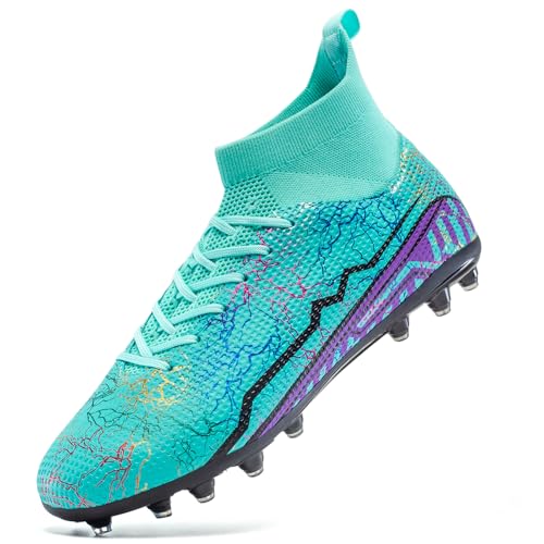 XGHRIAN Soccer Cleats Mens Youth Turf Soccer Shoes High Tops