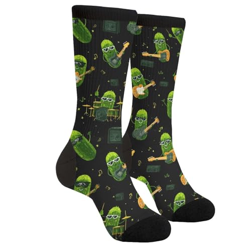 GJLNTRF Funny Rock Pickles Socks Funny Novelty Socks Casual Athletic Crazy Crew Socks For Women Men Gifts