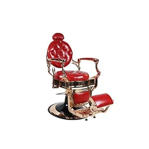 Barber Chair – The Chester – herenstoel – rood/roségoud – kappersstoel kappersstoel kappersinrichting – Barber Shop – Novon Professional