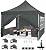 COBIZI Canopy 10x10 Pop Up Canopy Tent with 4 Sidewalls, Commercial Party Tent Ez Waterproof Outdoor Instant Gazebo UV 50+ Event Shelter, Garden Tents for Parties Camping with Sandbags,Grey