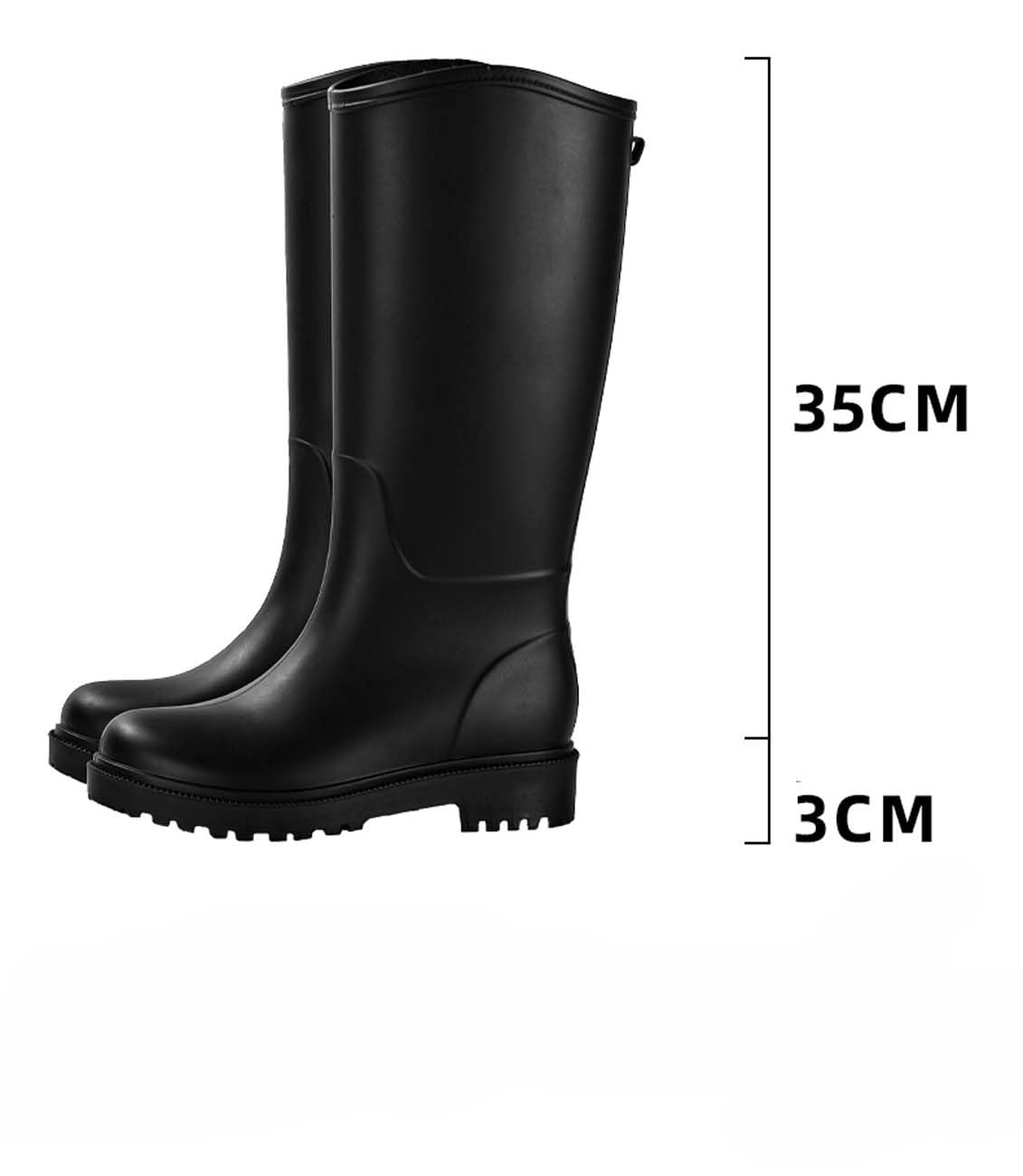 Botas de Agua Mujer Lluvia Altas Impermeable Wellington Boots de Goma Forrado Calentar Antideslizante Botines Impermeables Jardín
