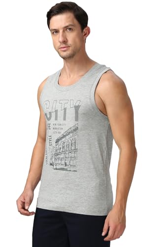 Image of Van Heusen Men's Cotton Regular Fit Sport Graphic Print Vest - Super Soft, Sleeveless,