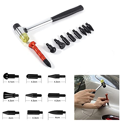 Cygoods 18Pcs/Set Car Fender Damage Repair Hook Rods Kit, Knock Down Se For High Point Repair, Door Dings Remover Auto Paintless Hail Damage Removal Tools #TOP4