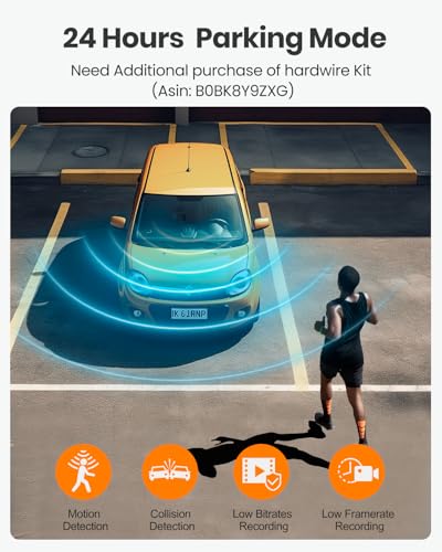 Image of 4K Dash Cam Front and Rear, Built-in WiFi GPS, 3 inch IPS Screen, HDR Night Vision Dash Camera for Cars, G-Sensor App Control, Emergency Lock, Accident Record, Parking Mode, Support 512GB Max