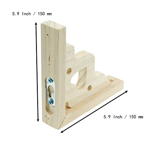 Mcredy 2021FY1873 2 Pcs Wood Shelf Bracket,6 Inch Triangle Wall Mount L Bracket Shelf Support,Heart Wooden Floating Shelf Supports thumb #2