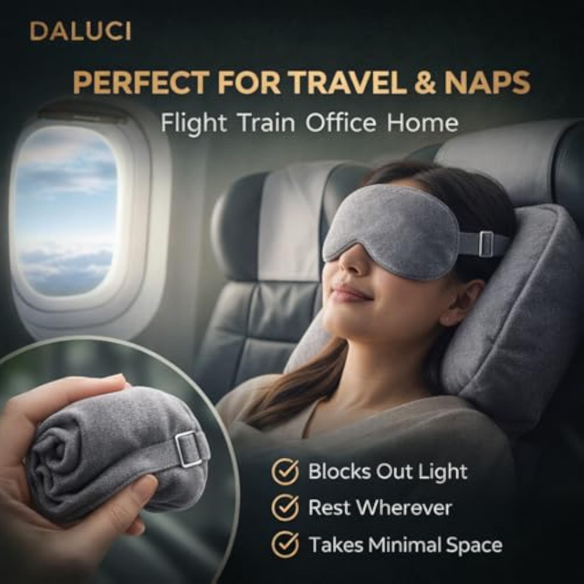 Silk Eye Mask for Sleeping, Super Soft Blackout Sleep Mask