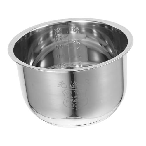 OKUMEYR Olla Interior Inoxidable para Cocedor de Arroz Eléctrico Reemplazo Antiadherente Limpieza y Cocción Uniforme Compatible con Múltiples