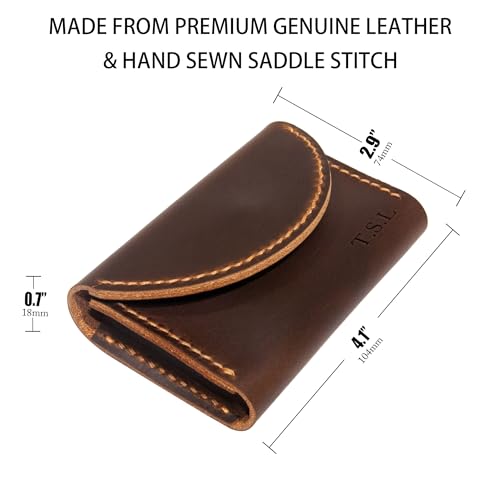 Personalized Leather Card Holder,Leather Origami Wallet, Minimalist Pocket Wallet, Coin Purse And Card Case Wallet, Leather Business Card Holder, Credit Card Holder, Magnet button wallet4